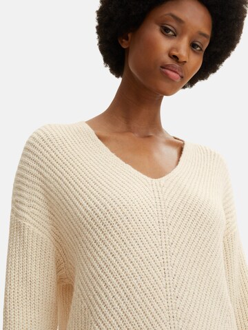 TOM TAILOR Pullover in Beige