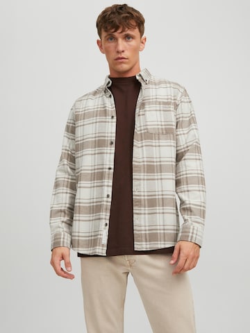 JACK & JONES Regular Fit Hemd 'Walter' in Braun: predná strana