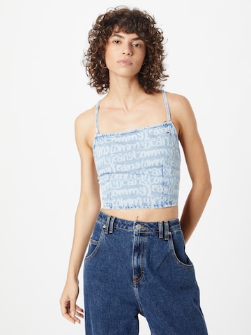 Chemisier Tommy Jeans en bleu : devant