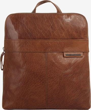 Spikes & Sparrow Rucksack in Braun: Vorderseite