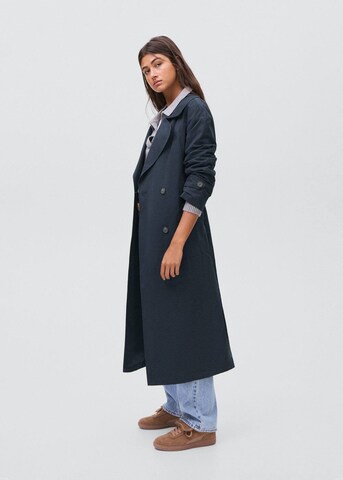 MANGO TEEN Between-Seasons Coat in Blue