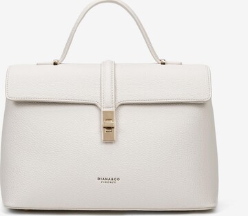 Borsa a mano 'Borsa a Mano Donna Pelle Vegana PU con Girello e Tracolla Rimovibile' di Diana&Co. in beige: frontale