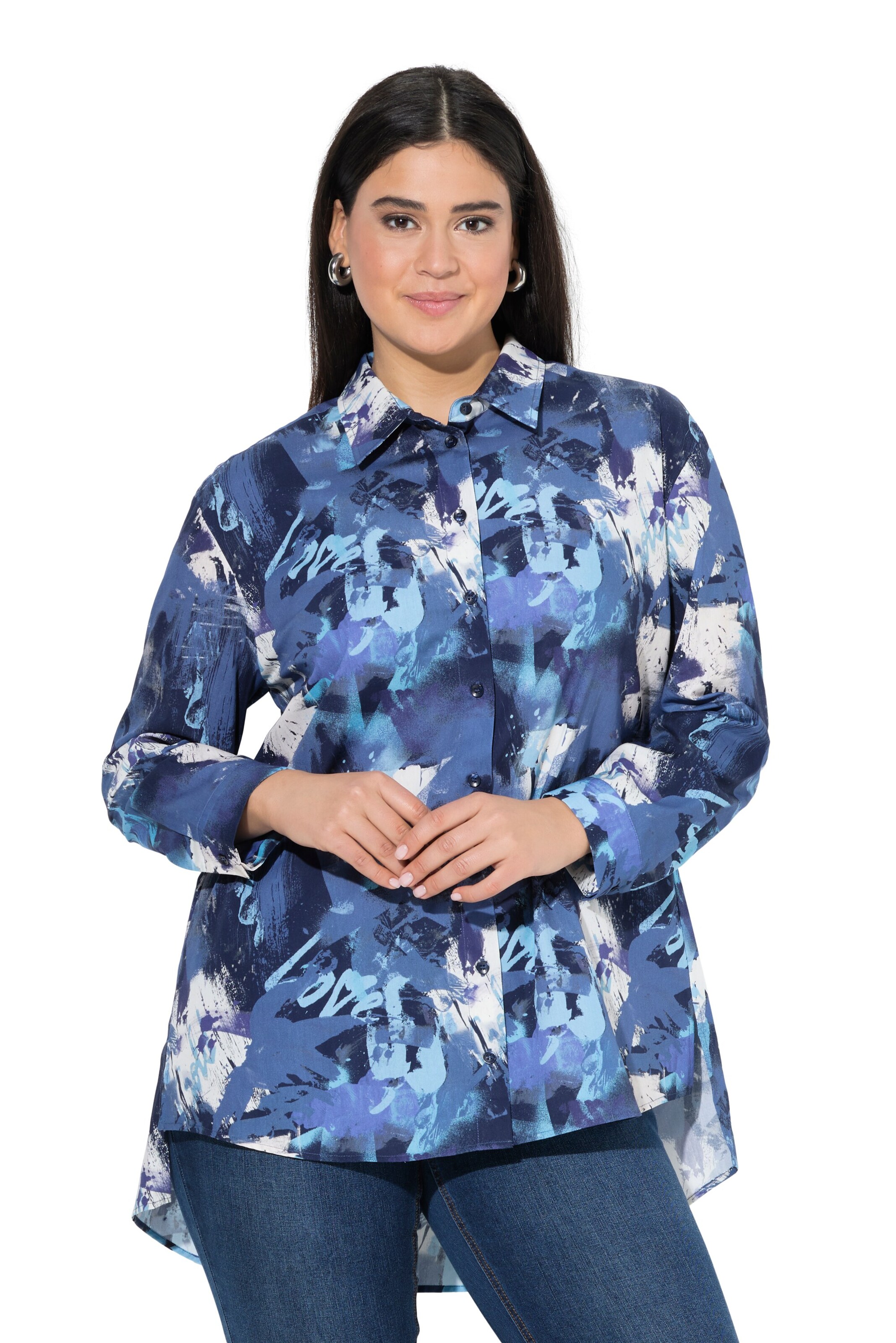 Ulla Popken Blouse in Blue: front