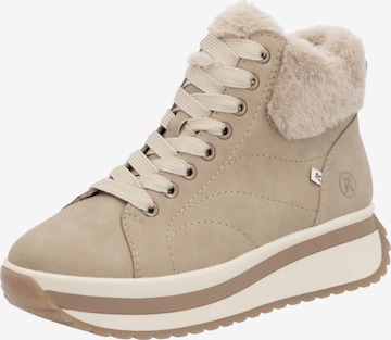 Baskets hautes Rieker en beige : devant