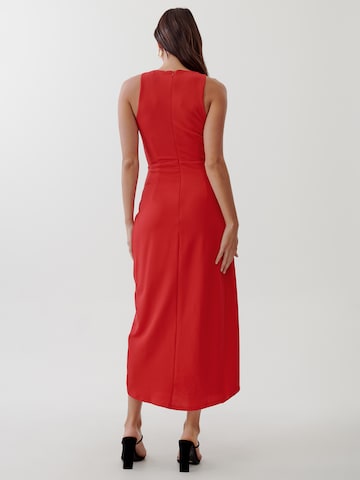 Tussah Cocktail dress 'SAMARA' in Red: back