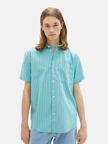 TOM TAILOR DENIM - Regular Fit Camisa em azul: frente