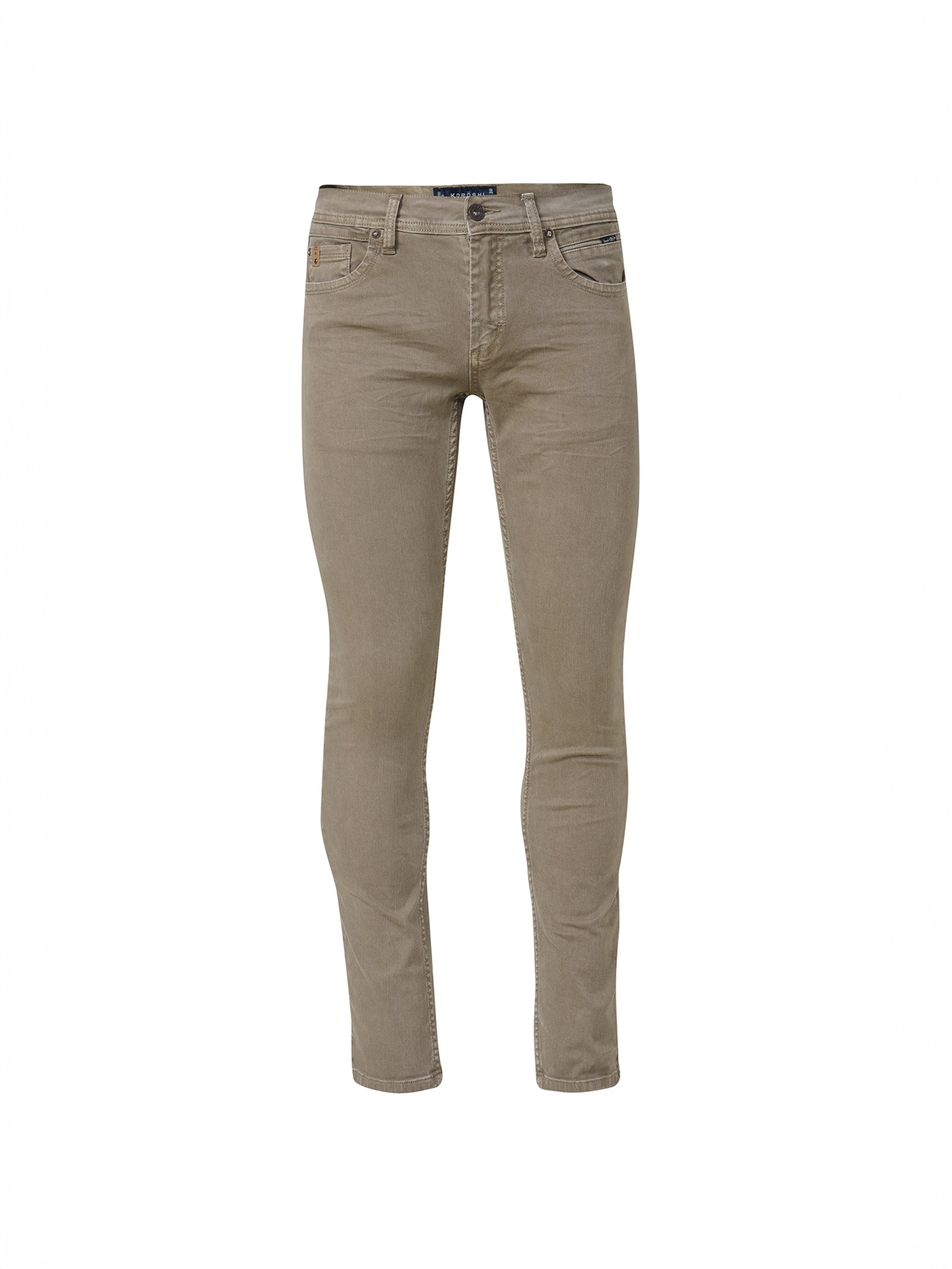 KOROSHI Regular Jeans in Brown: front
