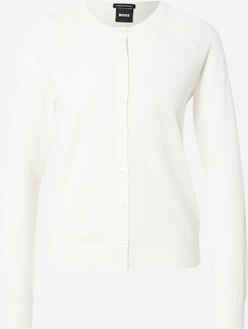 BOSS Knit Cardigan 'Fonami' in White: front