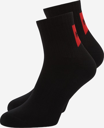 HUGO Red Socks in Black: front