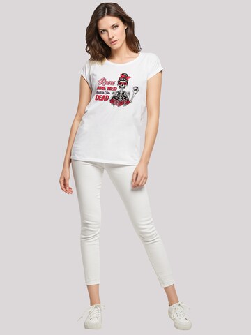 T-shirt 'Anti Valentinstag Roses Are Red' F4NT4STIC en blanc