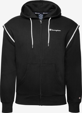 Champion Authentic Athletic Apparel Zip-Up Hoodie in Black