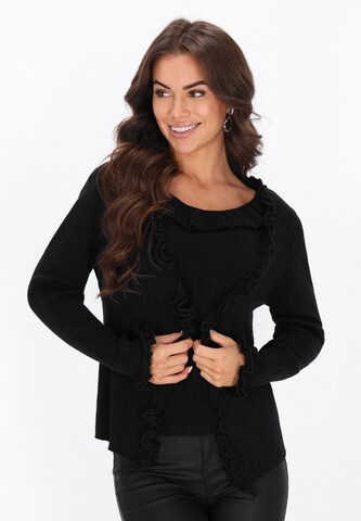Cardigan faina en noir : devant