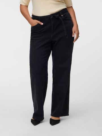 Vero Moda Curve - Pierna ancha Vaquero 'VMCTessa' en negro: frente