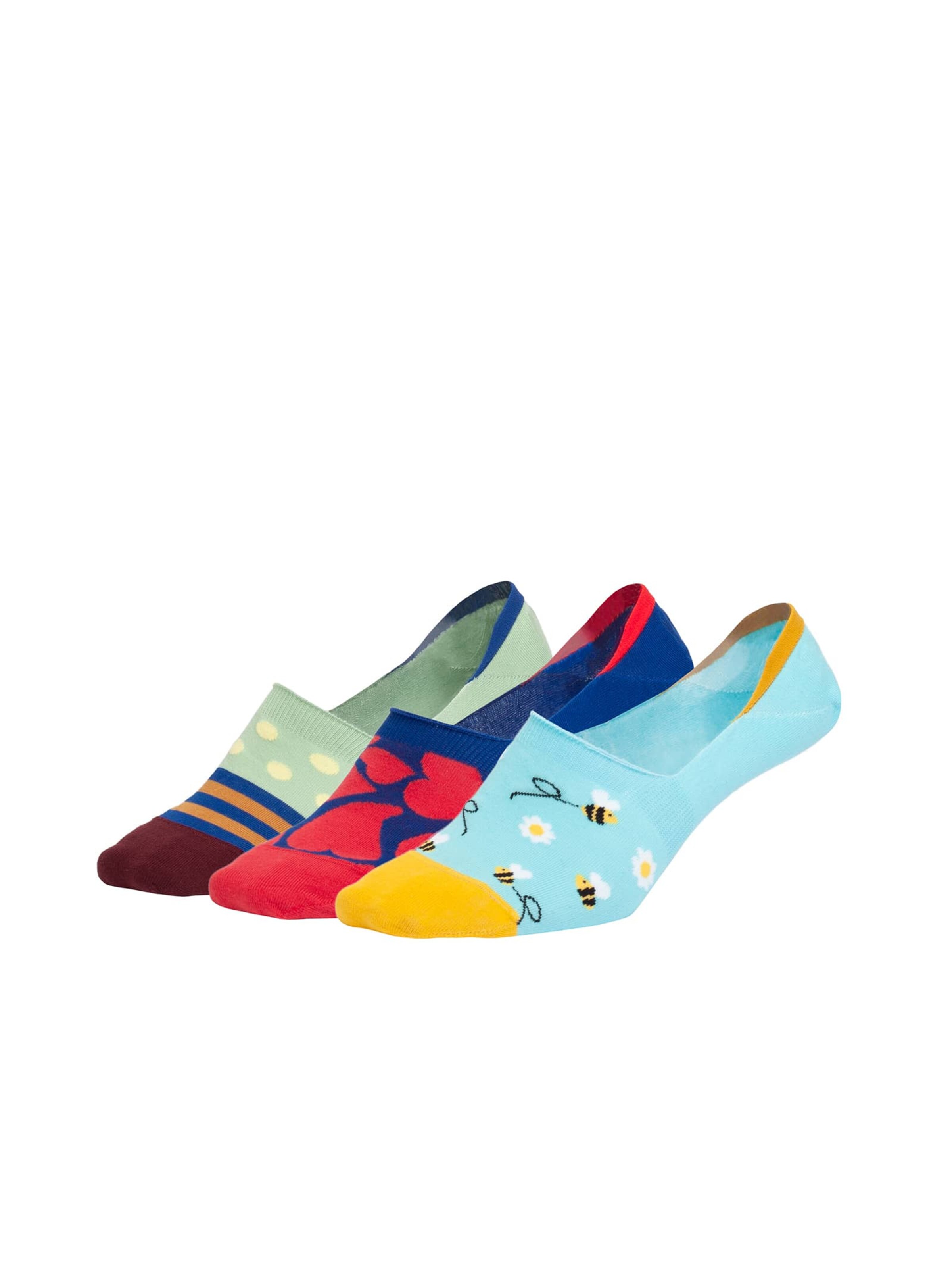 Chaussure basse 'Hidden Bee Love' DillySocks en mélange de couleurs : devant