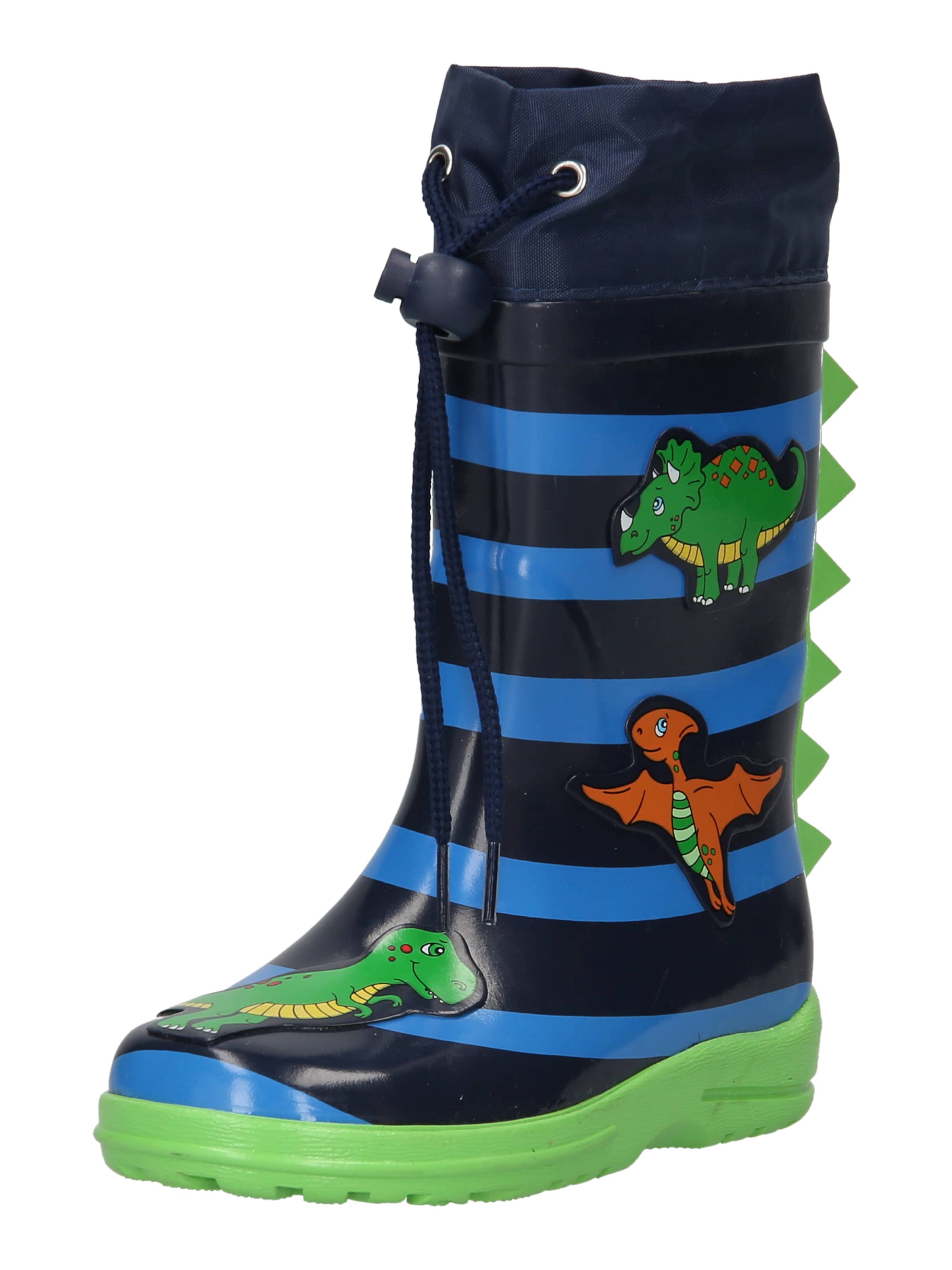 BECK Rubber boot 'Dinoworld' in Blue: front