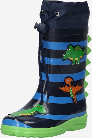 BECK Rubber Boots 'Dinoworld' in Blue: front