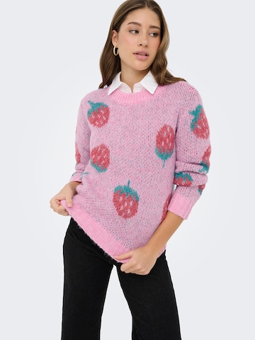 ONLY Свитер 'ONLEVA' в Ярко-розовый