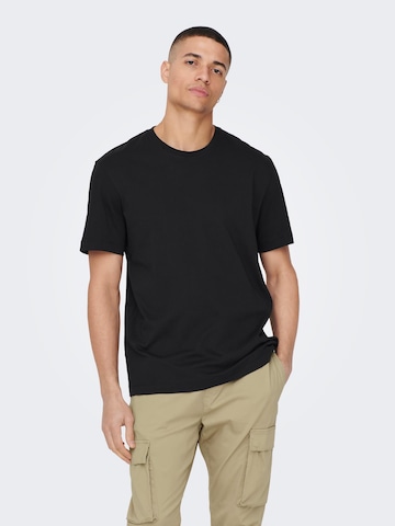 T-Shirt 'Max' Only & Sons en noir : devant
