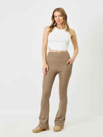 C&City Slimfit Legíny – hnědá