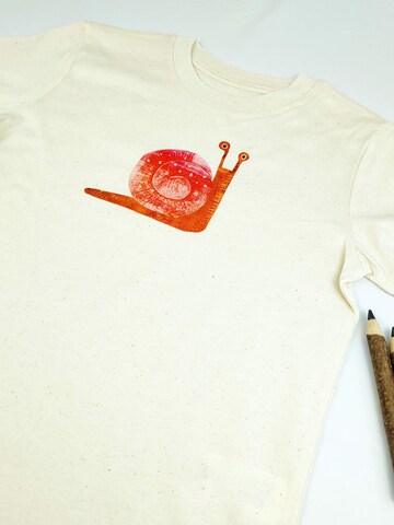 MelaDi Shirt 'Rote Schnecke'‌‌‌‌ in Weiß