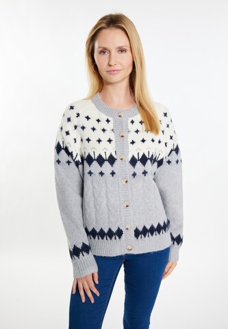 usha BLUE LABEL Knit cardigan in Grey: front