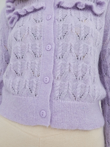 EDITED Knit Cardigan 'Nathalie' in Purple