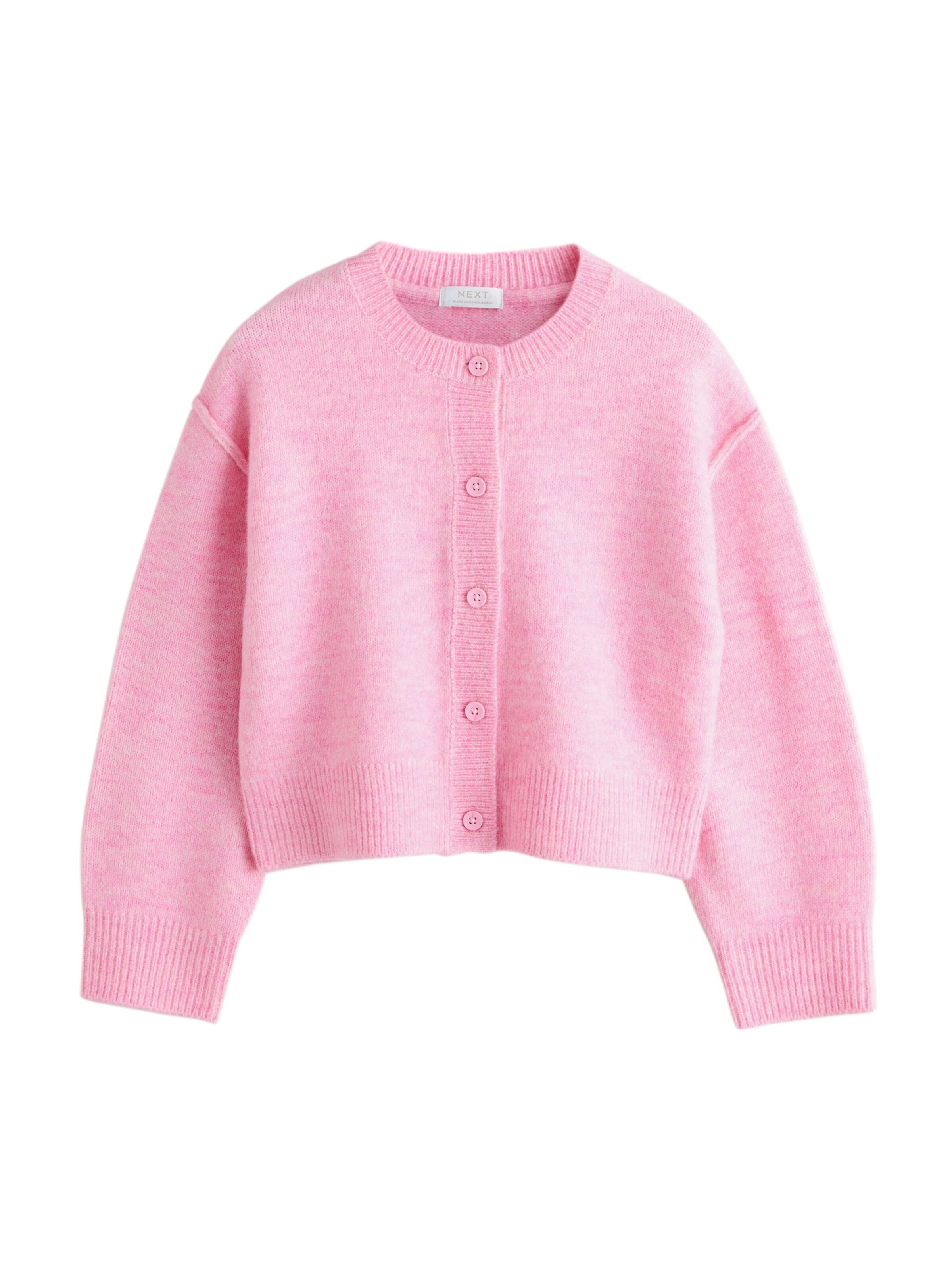 Next Вязаная кофта в Ярко-розовый: спереди