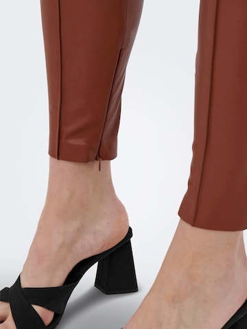 ONLY Skinny Trousers 'Pips' in Brown