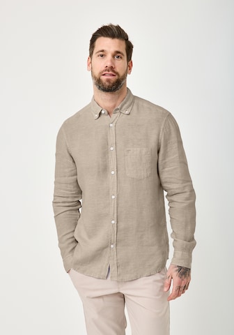 REDPOINT Regular Fit Hemd in Beige: Vorderseite