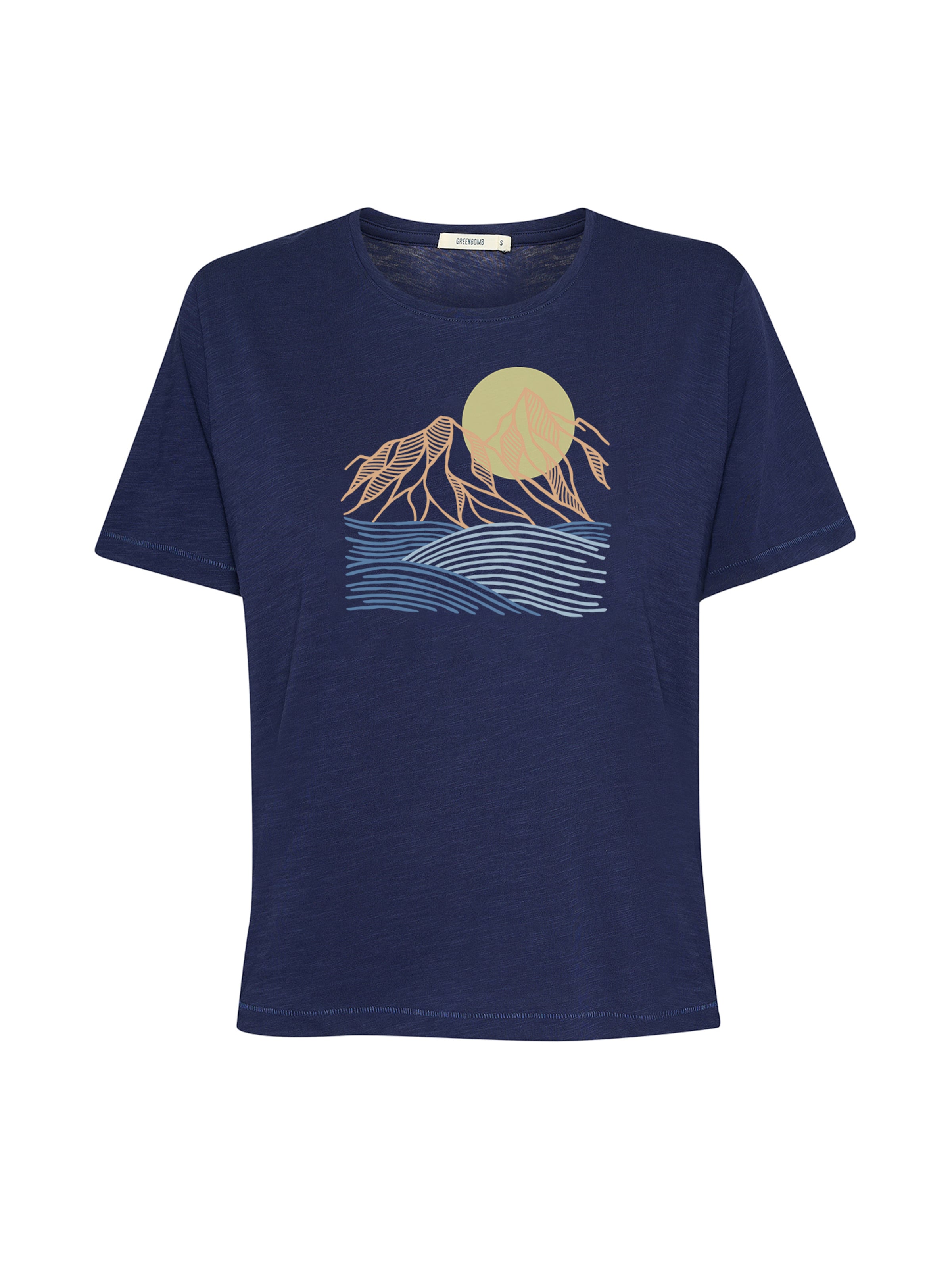 GREENBOMB Shirt 'Nova Mountain Scenery' in Blauw: voorkant
