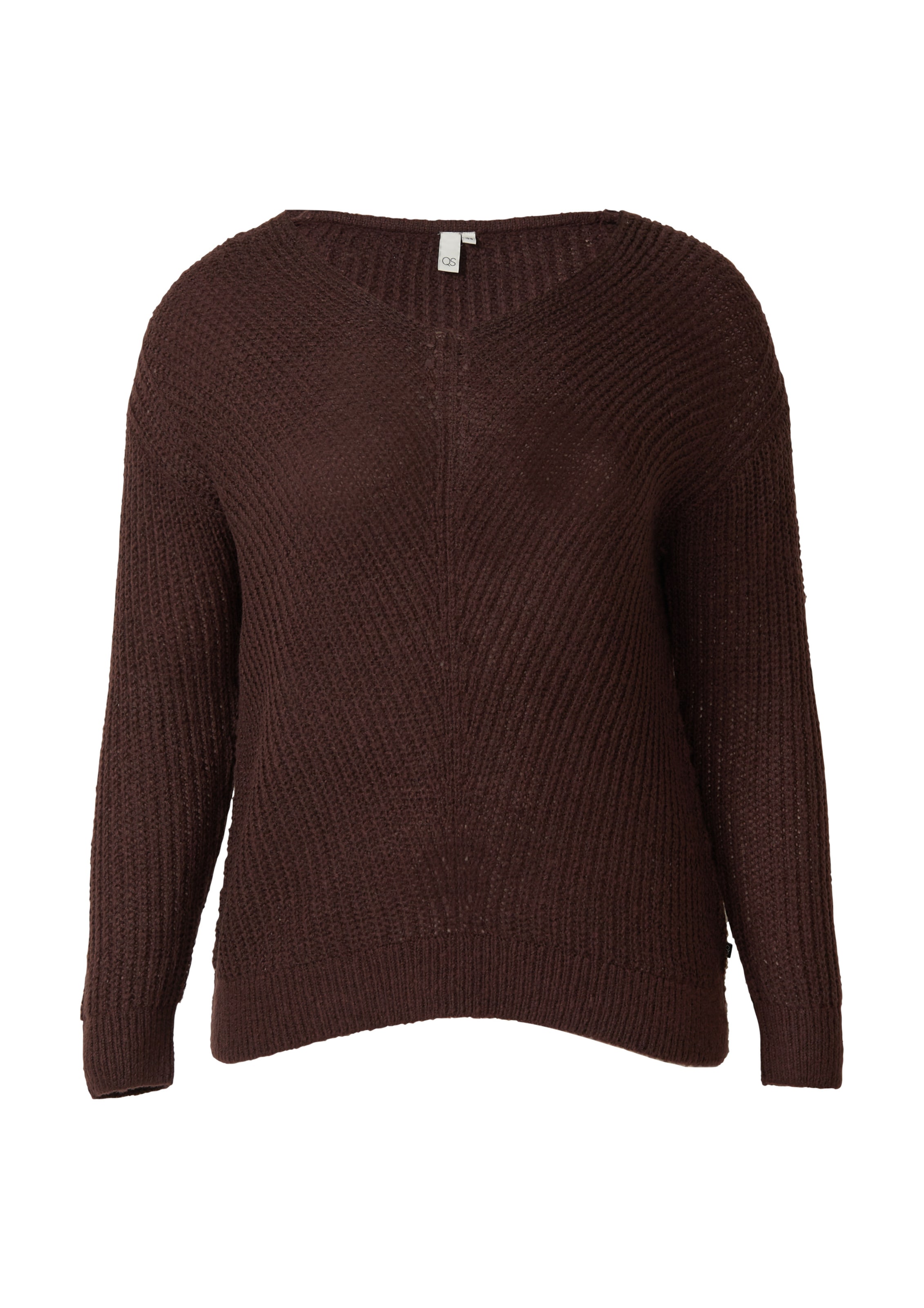 QS Strickpullover in Braun: Vorderseite