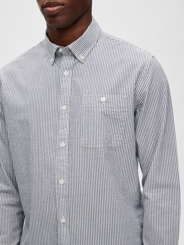 SELECTED HOMME Regular fit Button Up Shirt 'Reil' in Grey
