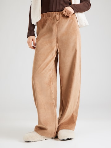 Wide Leg Pantalon 'Inga' ABOUT YOU en beige : devant