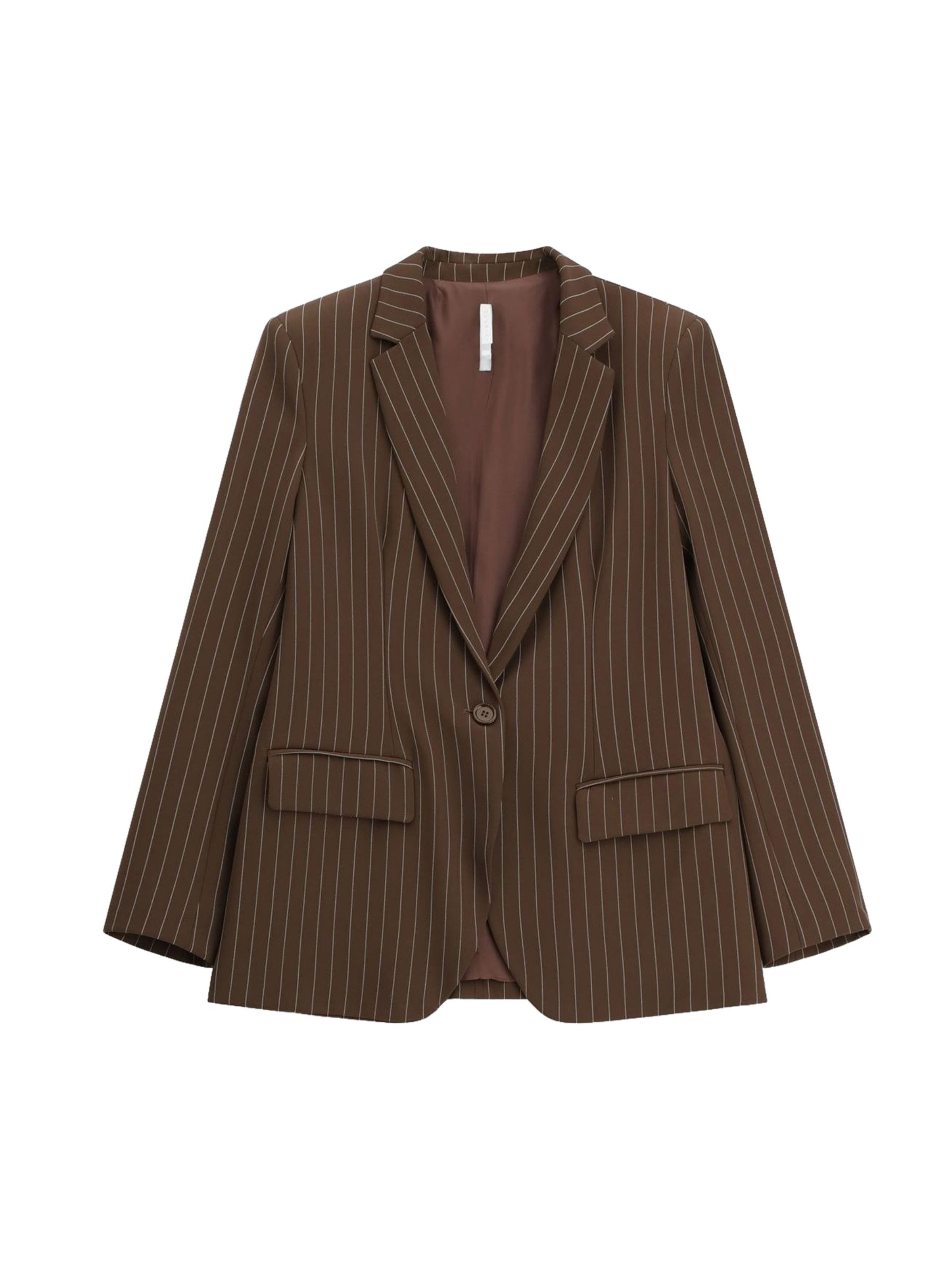 Blazer 'IMPERIAL GIACCA MONOPETTO GESSATA GIACCA' di IMPERIAL in marrone: frontale