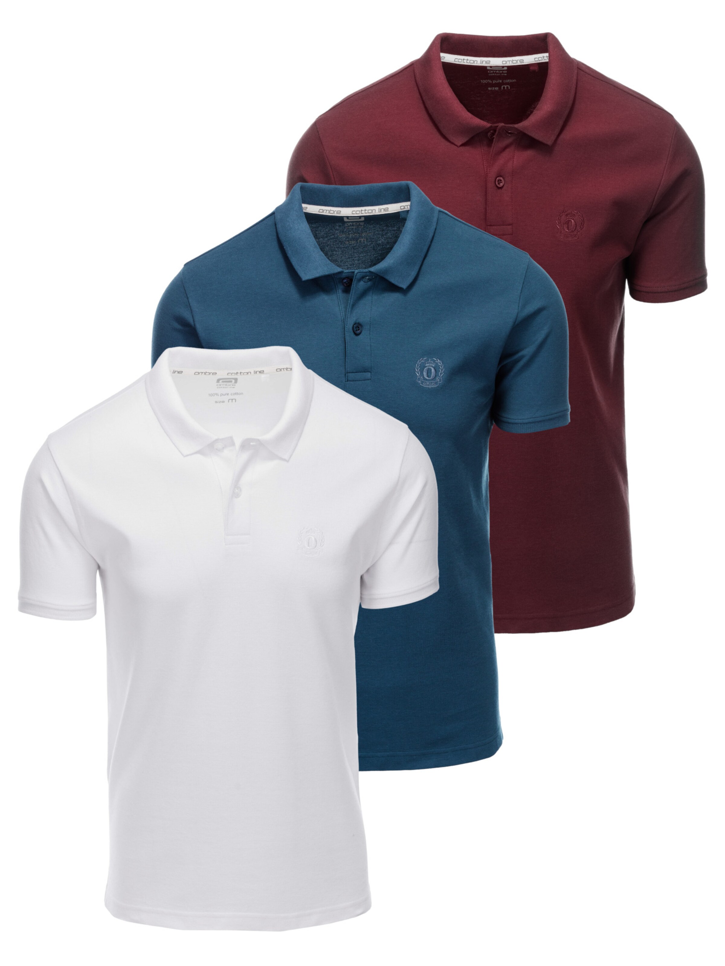 Ombre Shirt in de kleur Donkerblauw / Bourgogne / Wit, Productweergave