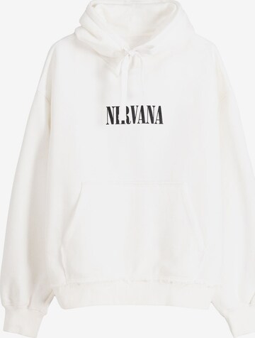 Bershka Sweatshirt i vit: framsida