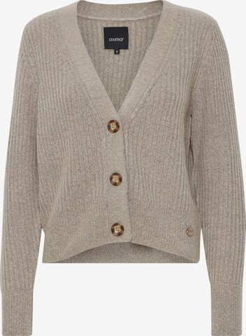 Oxmo Knit Cardigan in Beige: front