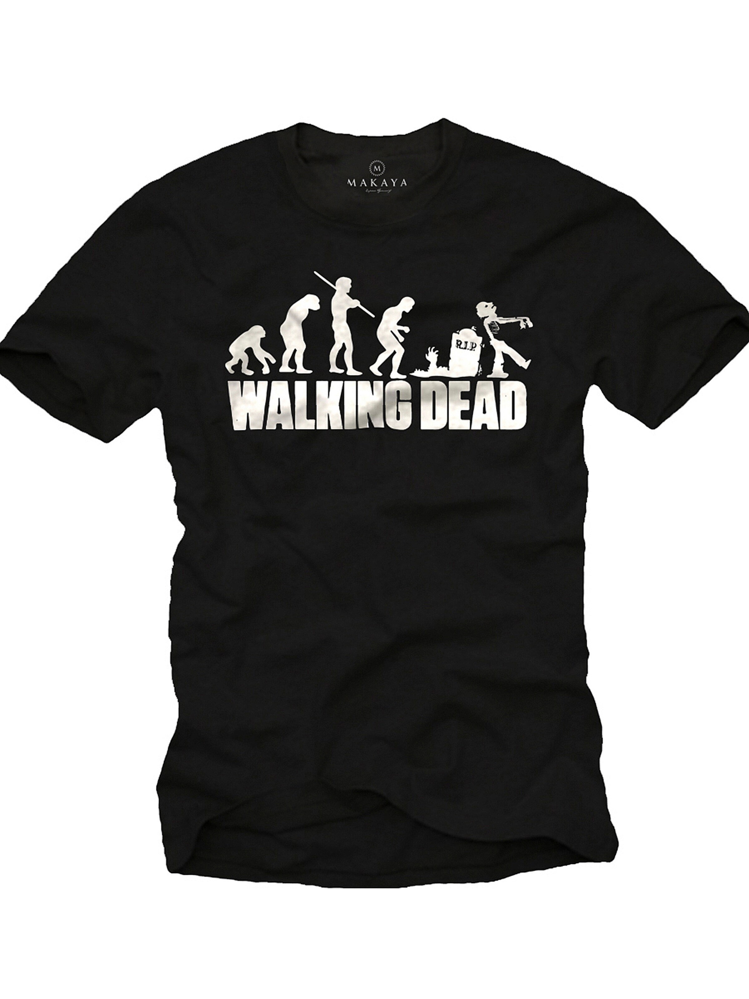 MAKAYA Shirt 'Walking Dead' in Black: front
