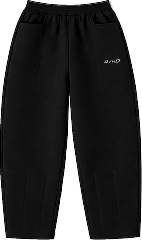 4thD Loosefit Urheiluhousut 'Sweatpant - Black' värissä musta: etupuoli