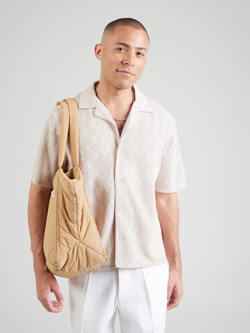 CONVERSE Strickjacke 'CHEV' in Beige: Vorderseite