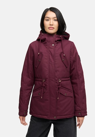 Parka d’hiver 'Manolya' MARIKOO en rouge : devant
