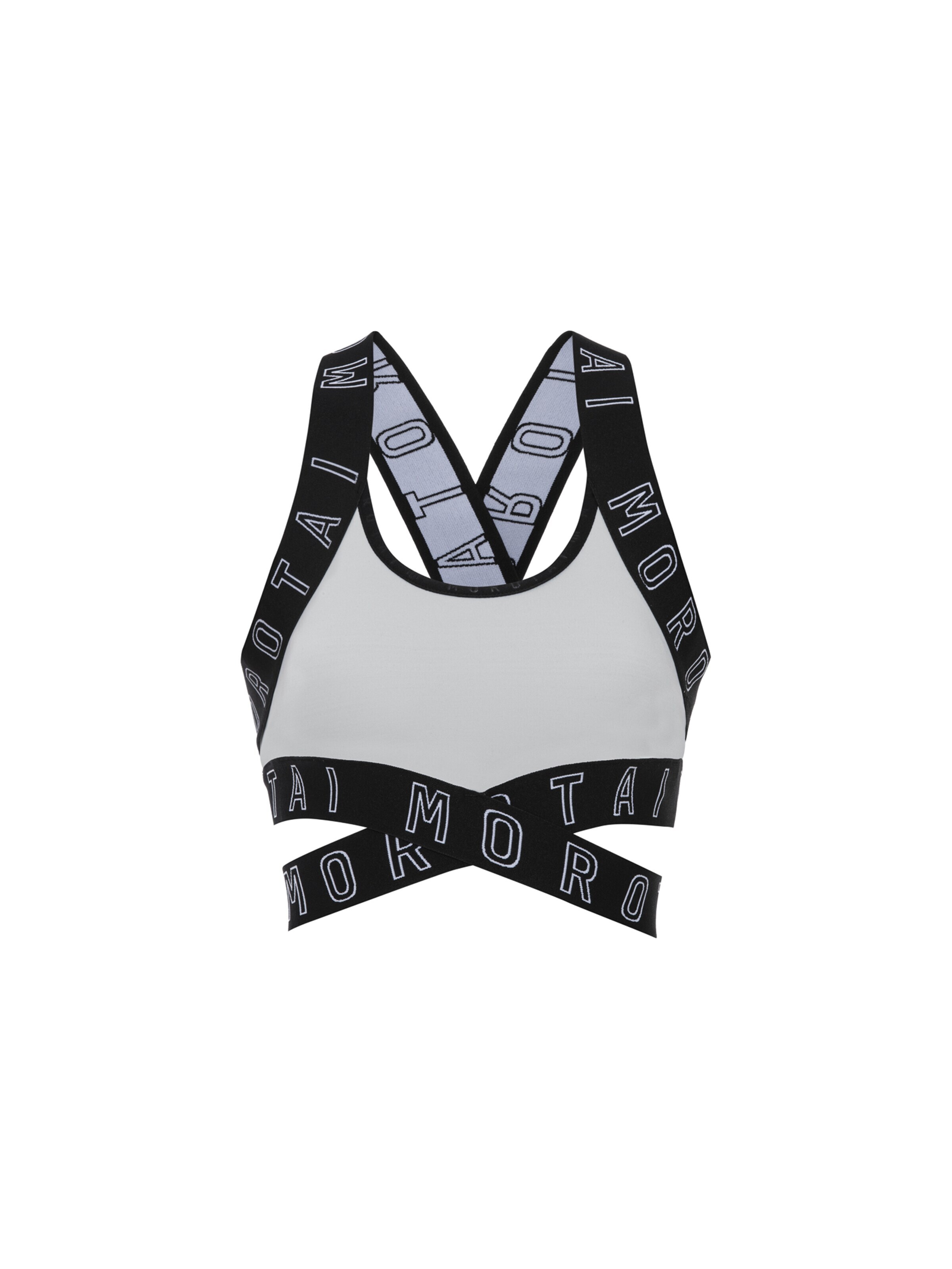 MOROTAI Bralette Sports Bra in Grey: front