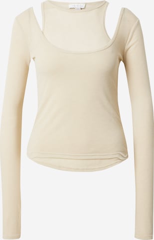 TOPSHOP Shirt in Beige: voorkant