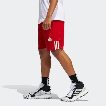 ADIDAS SPORTSWEAR - Loosefit Calças de desporto '3G Speed' em vermelho