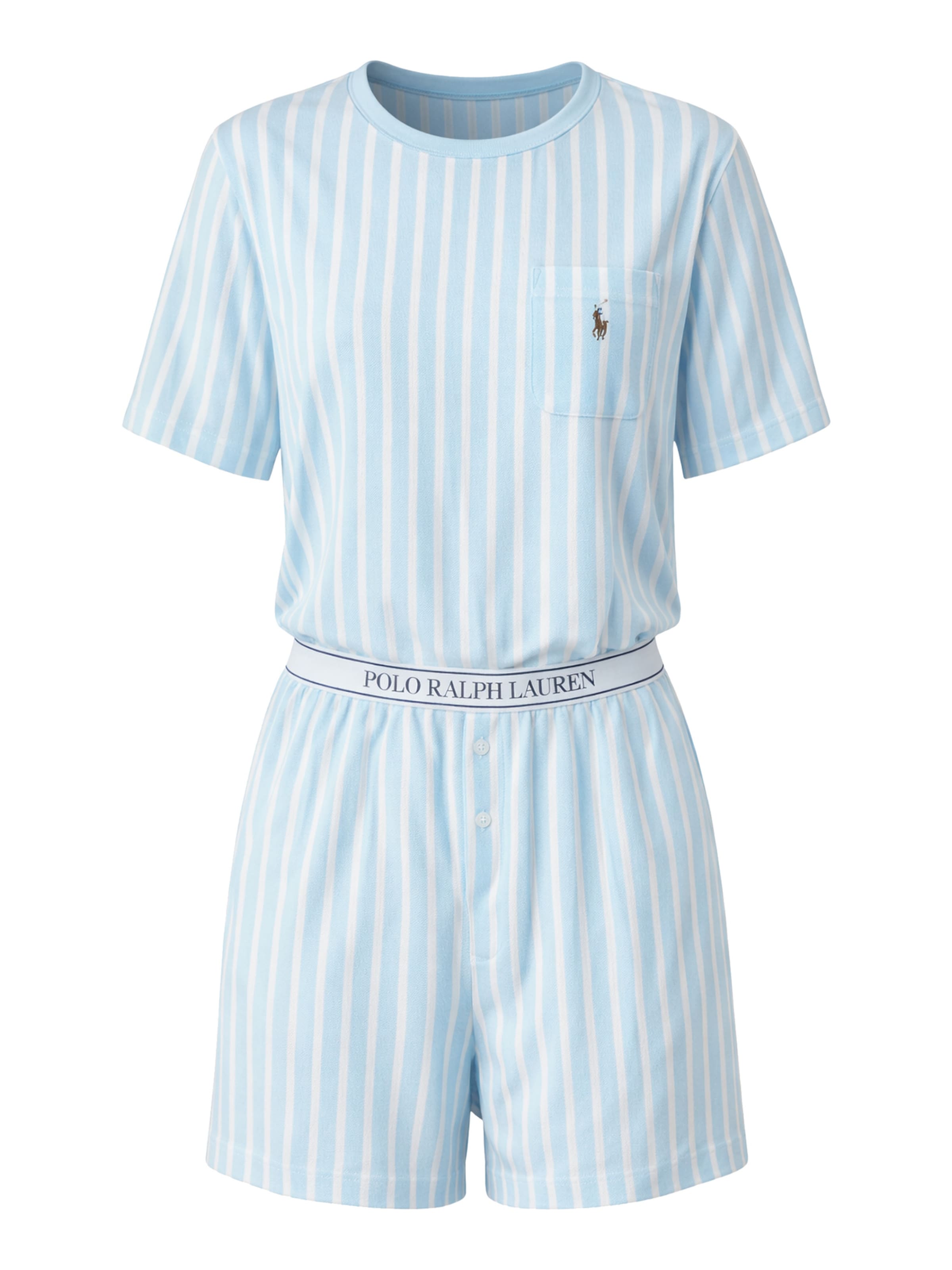 Pyjama ' Knit Oxford ' Polo Ralph Lauren en bleu : devant