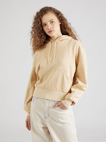 Felpa di HUGO in beige: frontale