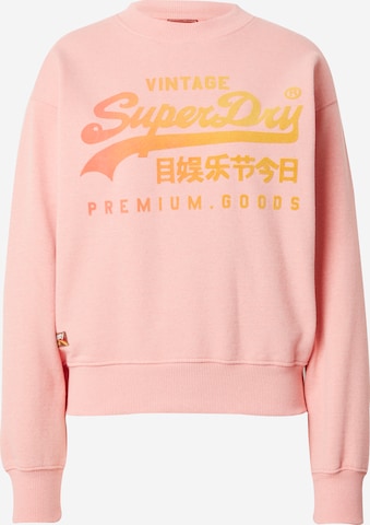 Superdry Sweatshirt in Roze: voorkant