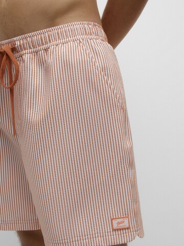 Shorts de bain Pull&Bear en orange