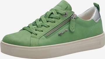Baskets basses 'COMFORT' Tamaris en vert : devant