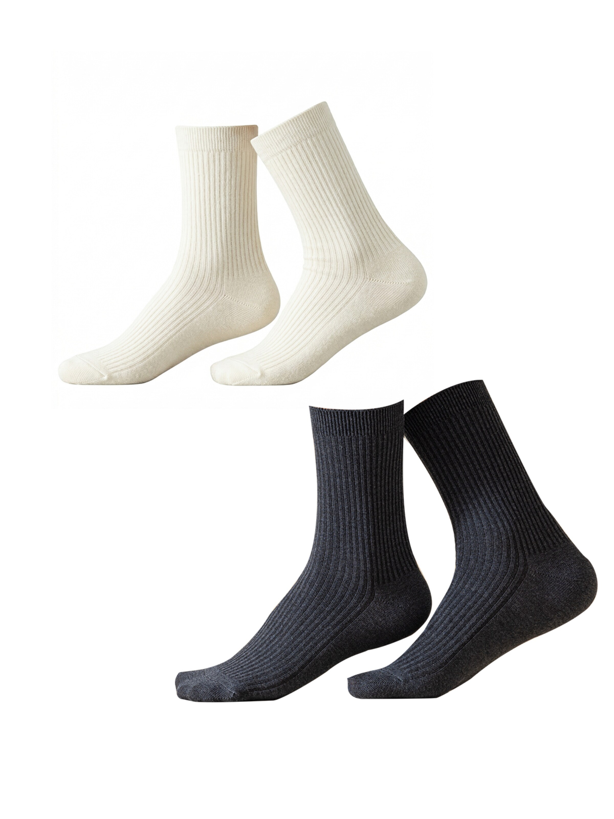 Millo Socks 'Cosy Steps Mix' in Grey: front